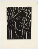 Teeny (Duthuit #723), originally 1938, this edition printed in by Henri Matisse, 1959, linocut in black ink, offered May 2024