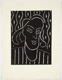 Teeny (Duthuit #723), originally 1938, this edition printed in by Henri Matisse, 1959, linocut in black ink, offered May 2024