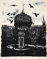 Peter Paone, Fountain, c.1965, lithograph on Rives wove paper