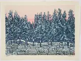 Jack Marlowe Wise, Frozen Landscape, 1993, color woodblock or