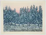 Jack Marlowe Wise, Frozen Landscape, 1993, color woodblock or