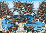 Préfète Duffaut, Untitled Imaginary City, c.1990, oil on canvas