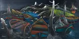 Jacques-Enguerrand Gourgue, Ti Celia, early 1970s, oil on Masonite