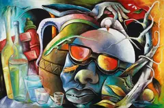 Francois 'Papa Doc' Duvalier, c. 1960s by Jacques-Enguerrand Gourgue, oil on Masonite, offered Apr 2024