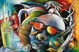 Jacques-Enguerrand Gourgue, Francois 'Papa Doc' Duvalier, c. 1960s, oil on Masonite