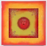 Edouard Duval-Carrié, Untitled Sun, 2012, mixed media with acrylic and glitter