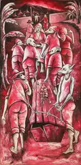 Jacques-Enguerrand Gourgue, Zombies, c.1960s, oil on canvas