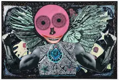Surrealist by Nick Bubash, Collage, 2007, mixed media with paint, pastel and printed paper, initialed and, offered Apr 2024
