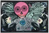Nick Bubash, Surrealist, Collage, 2007, mixed media with paint, pastel and printed paper, initialed and