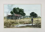 Ray George Ellis, Daufuskie Island, South Carolina Lowcountry, 1979, watercolor on paper