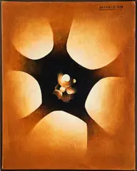 Untitled Abstract by Kaczanowski, Witold, aka Witold-K, 1973, oil on canvas, offered Apr 2024
