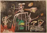 Roberto Matta, ON SE LASSE DE TOUT SAUF DU CIBTRAURE (S.371), 1974, from the NOBEL PRIZE portfolio, 1974, color, etching and aquatint