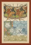 Alphonse Mucha, Dogs and Flowers - plate 42 from Documents Decoratifs, 1902, color