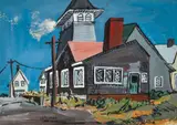 Julius Petrencs, Albert (American/Pittsburgh, 1913-1991), Provincetown Church, 1949, gouache and watercolor on paper