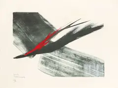 Torch by Toko Shinoda, lithograph printed in colors, pencil, offered Apr 2024