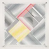 Jesús Rafael Soto, Sotomagie II, three dimensional multiple from the Sotomagie Series, 1967, color, screenprint on Plexiglas, with metal connecting rods