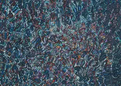 Untitled Abstraction (Kaleidoscopic) by Jack Marlowe Wise, gouache on paper, offered Apr 2024