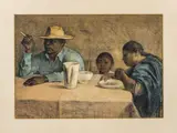 Francisco Zúñiga, La Comida [The Meal], 1980, color, lithograph