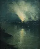 Aaron Harry Gorson, Nocturne Steel Mill Scene on the Monongahela River, undated
