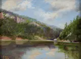 Lila Hetzel, Impressionist Summer Landscape with Lake
