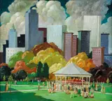 Roy Hilton, Point State Park, undated, c.1950s, oil on artists board