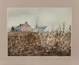 Charles Pitcher, (American/Western PA, 1927-2009), Farm Scene with Crops and Barns