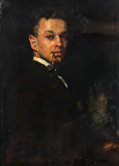 (American/Pittsburgh, 1896-1972), Self Portrait with Pipe by Samuel Rosenberg, 1921, oil on canvas, offered Apr 2024