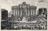 Piranesi, Untitled, etching of trevi fountain from views of rome