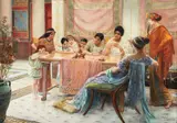 Georges Rochegrosse, Combat de Cailles [Quail Fight], c.1890, oil on canvas