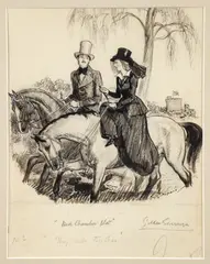 Ernest Howard Shepard, They Rode Together, mid 1930s, ink and white gouache on paper
