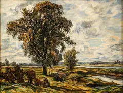 Hendrik van Bloem, Impressionist Landscape, oil on canvas