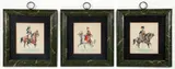 French First Empire Mounted Soldiers by Eugène Péchaubès, ink drawings with watercolor, offered Mar 2024