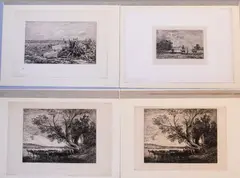 ETCHINGS WITH by Charles-François Daubigny, DRYPOINT, offered Oct 2020