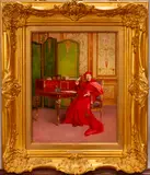 Georges Croegaert, Untitled, OIL ON MAHOGANY PANEL