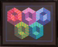 Untitled by Victor Vasarely, 1988, SCREENPRINT IN COLORS, ON HEAVY WOVE PAPER, offered Oct 2020