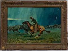 Untitled by Frederic Remington, OIL ON CANVAS, offered Oct 2020