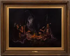 Untitled by Paul B. Kime, 1984, OIL ON MASONITE, offered Oct 2020