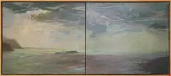 Untitled by Barbara Schaff, OIL ON CANVAS DIPTYCH, offered Sep 2020