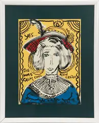 Nancy Drew, OUTSIDER ART, ACRYLIC ON PAPER