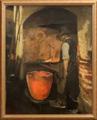 Untitled by Bearing Signature Skutezky, OIL ON WOOD PANEL, offered May 2020