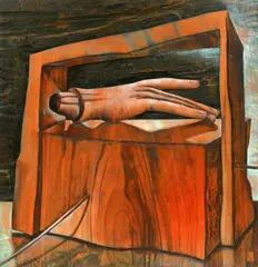 Untitled by Carlos Colombino, 1998, OIL ON LOW RELIEF HAND CARVED PANEL, offered May 2020