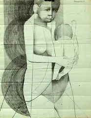 Untitled by Richard Wilt, 1950, INK DRAWING ON PAPER, offered May 2020