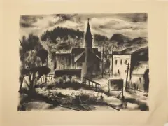 Theodore C. Polos, Untitled, 1958, LITHOGRAPH