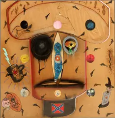 Untitled by Billy Mayer, 1989, COLLAGE ON BOARD, offered Mar 2020