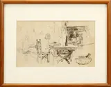 Walter Shirlaw, Untitled, GRAPHITE & INK ON PAPER