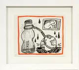 Keith Haring, Untitled, LITHOGRAPH, 1990, IMAGE: H 7 7/8", W 10 1/4", "AGAINST ALL ODDS"