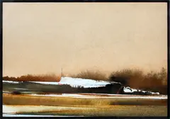 John Rummelhoff, BIG PINK, WOODSTOCK, NY, WATERCOLOR ON PAPER, H 4 1/2", W 6 3/8"