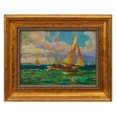 The Vigilentia, - Bellport by Walter Granville-Smith, oil on board; [approximate dimensions - board: 7 3/16" H x 10" W];, offered Jun 2026