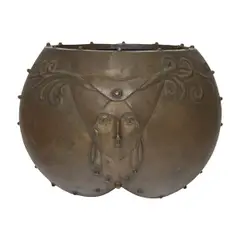 Étienne Picart, DE TIRTOFF (Russian Federation / French 1892-1990) "Fruit of Life", Bronze bowl. Facsimile signature