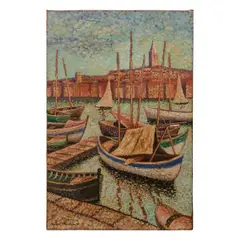 Harbor by Henri-Jean Guillaume Martin, oil on canvas, [approximate dimensions - canvas: 24" H x 16" W], offered Jun 2026